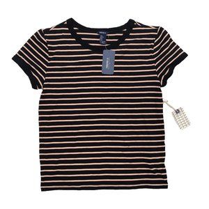 NWT Striped Knit Short Sleeve T-shirt